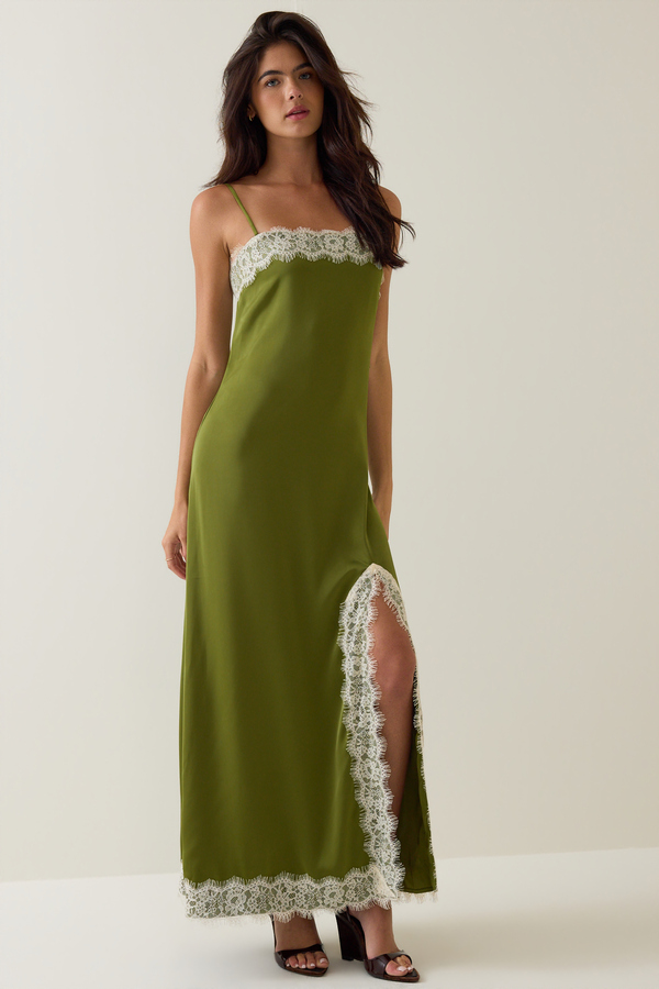 Rachel Satin Maxi Dress - Altar'd State