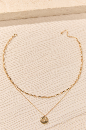 Hammered Coin Layer Necklace - Altar'd State - 