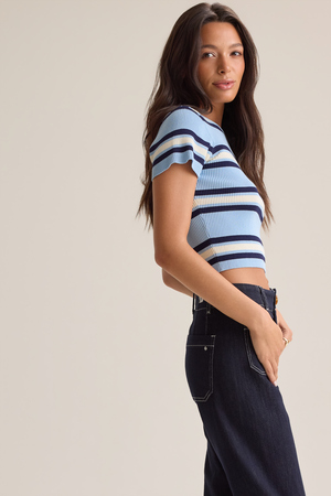 Tate Stripe Sweater Top - Altar'd State - 