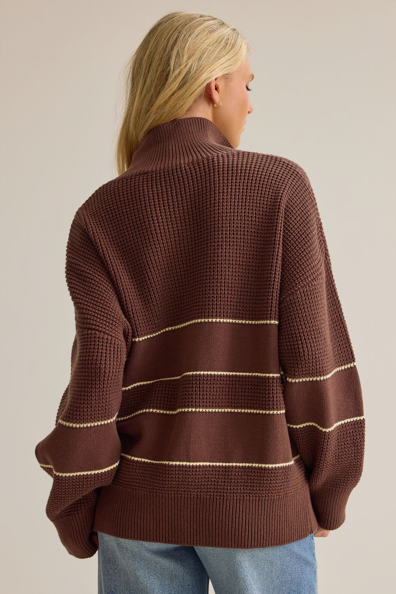 Lottie Stripe Button Up Pullover