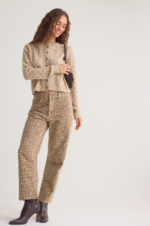 Elara Pointelle Button Up Cardigan - Altar'd State