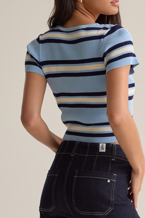 Tate Stripe Sweater Top - Altar'd State - 