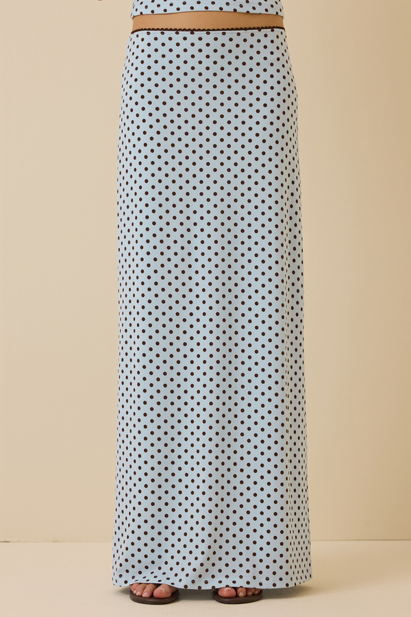 Priscilla Polka Dot Maxi Skirt Detail 2 - Altar'd State