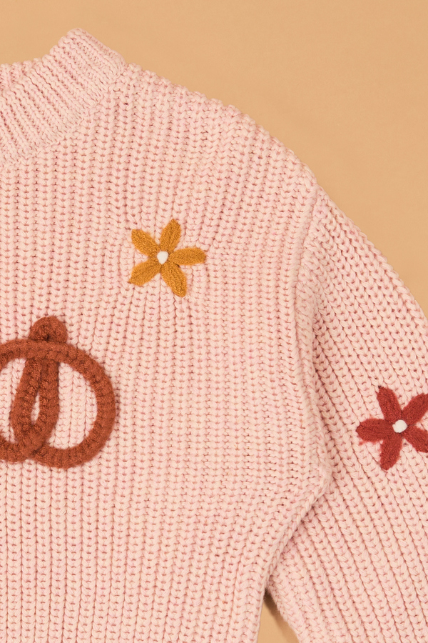 Hazel Harvest Flower Knit Sweater Detail 3 - Altar'd State