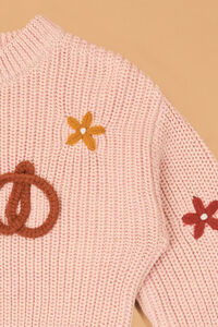 Hazel Harvest Flower Knit Sweater Detail 3 - Altar'd State