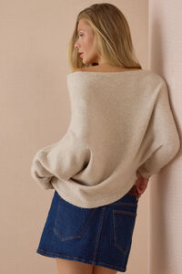 Ada Asymmetrical Poncho Sweater Detail 5 - Altar'd State