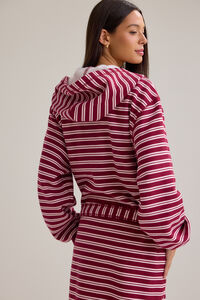 Dolores Stripe Hooded Robe Detail 6 - Altar'd State