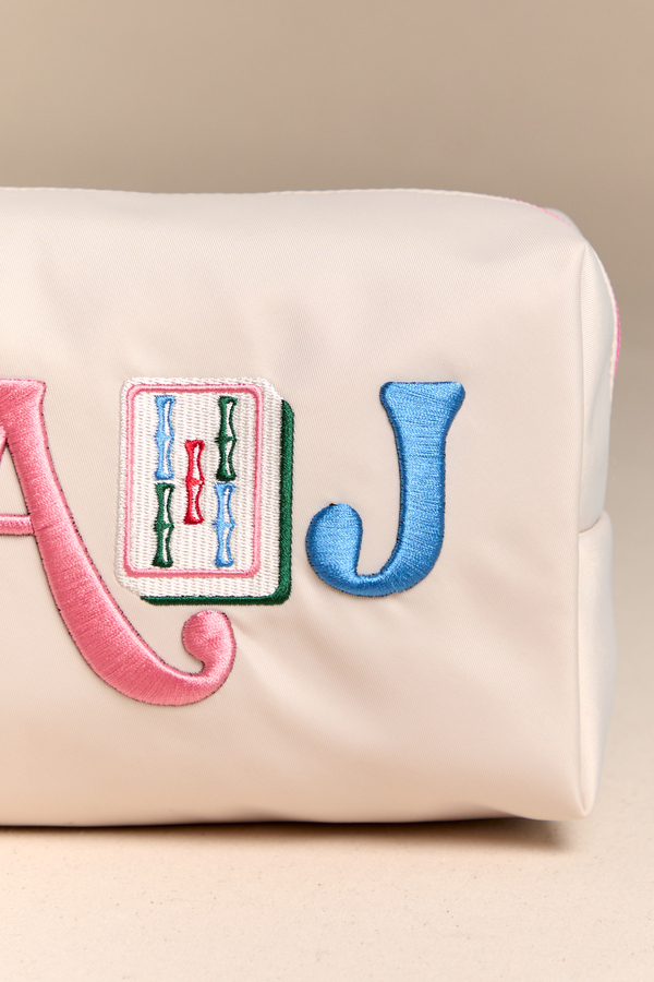 Mahjong Chenille Patch Pouch Detail 3 - Altar'd State