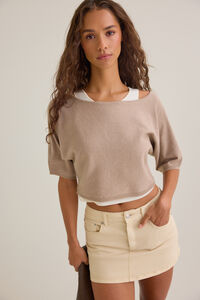 Vri Double Layered Boatneck Sweater Detail 2 - Altar'd State