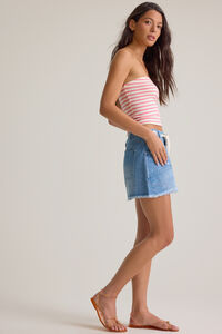 Kenzy Tie Waist Denim Shorts Detail 5 - Altar'd State
