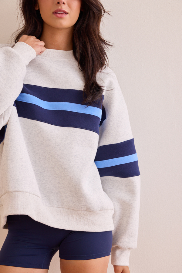 Power Stripe Fleece Pullover Detail 2 - Altar'd State
