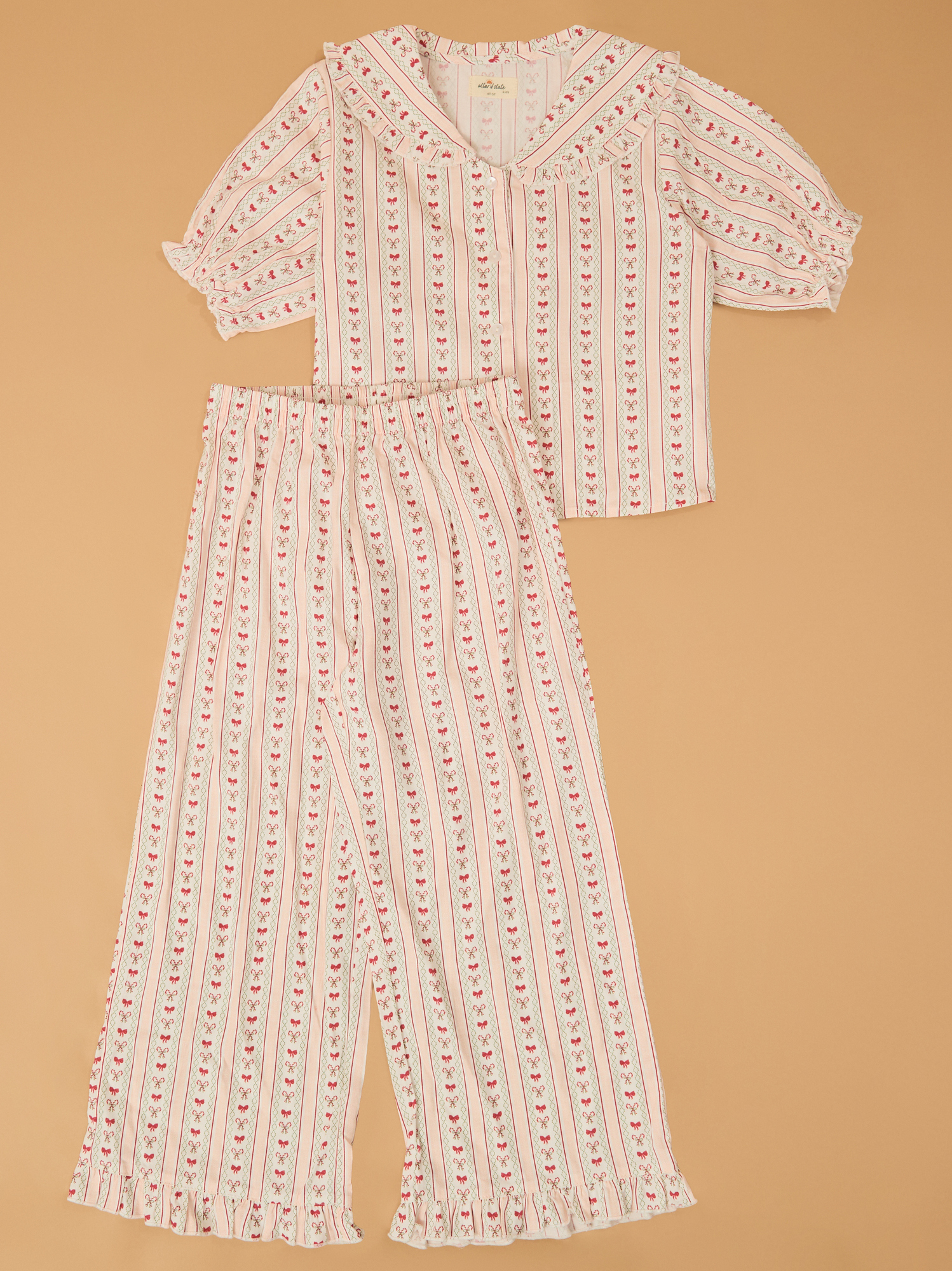 Candy Cane Cuteness Pajama Set in Pink & Red | AS Kids