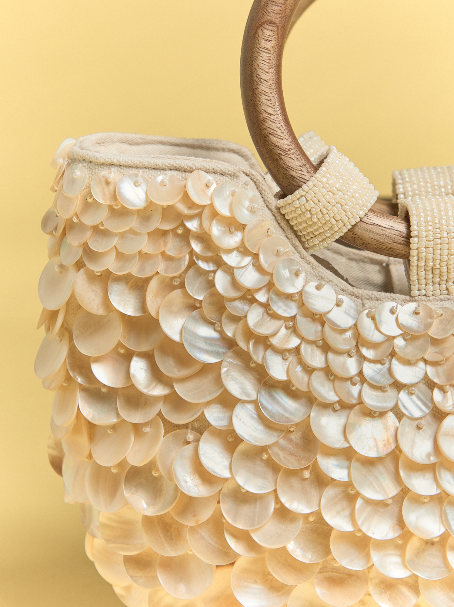 Haven Shell Covered Purse in Ivory | Altar'd State