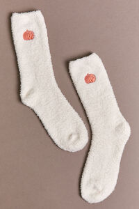 Ivory Pumpkin Fuzzy Socks - Altar'd State