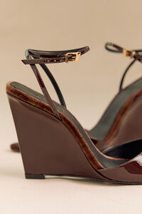 Elodie Velvet Wedge by Schutz Detail 4 - Altar'd State