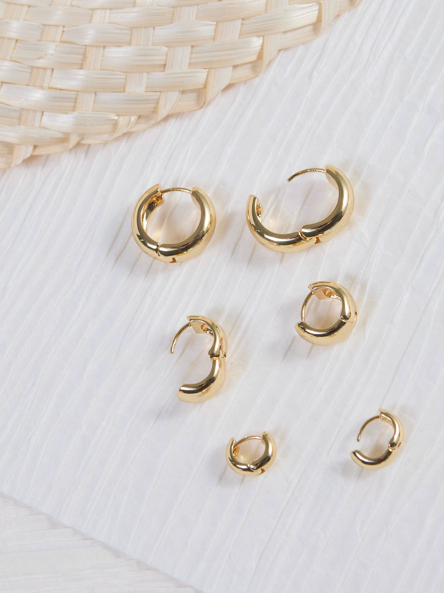 Bold Essentials Hoop Set in Gold | Altar'd State