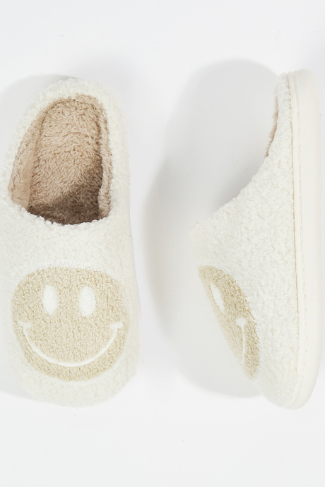 Smiley Face Cozy Slippers - Altar'd State