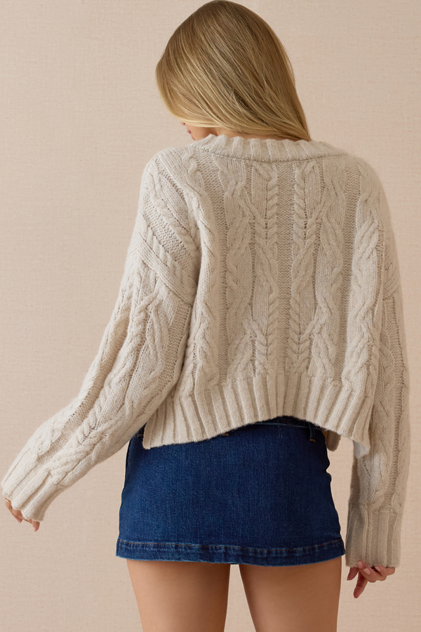 Kaia Cropped Sweater Detail 5 - Altar'd State