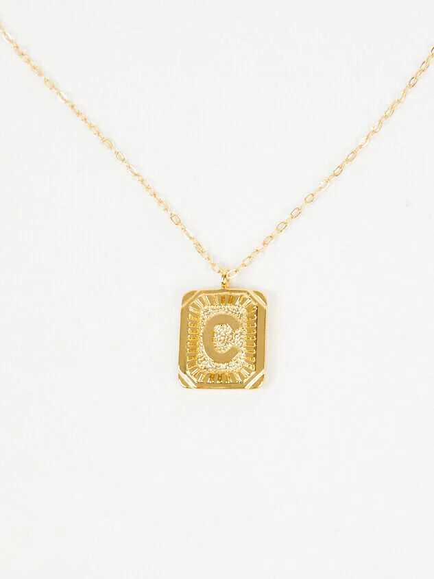 Burst Tag Monogram Necklace - C | Altar 