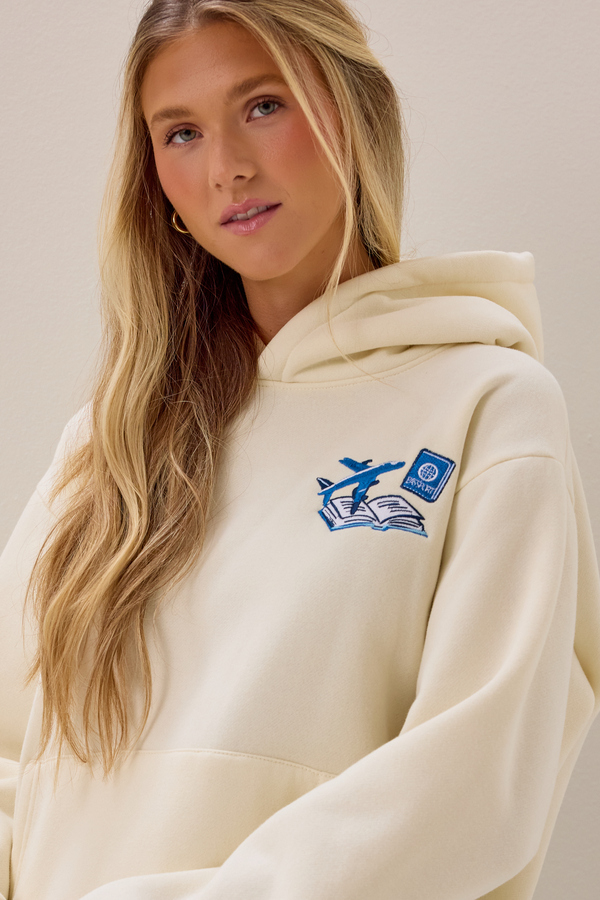 Travel Book Club Hoodie Detail 3 - Altar'd State