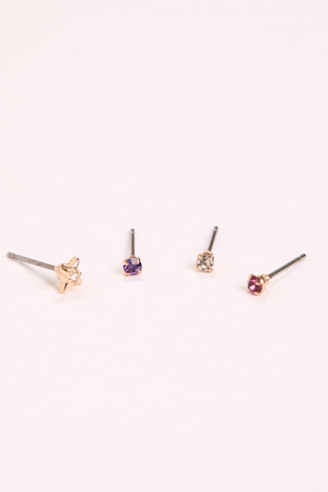 Multicolor Stud Earring Pack - Altar'd State - 