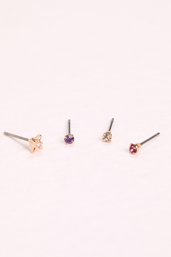 Multicolor Stud Earring Pack Detail 2 - Altar'd State