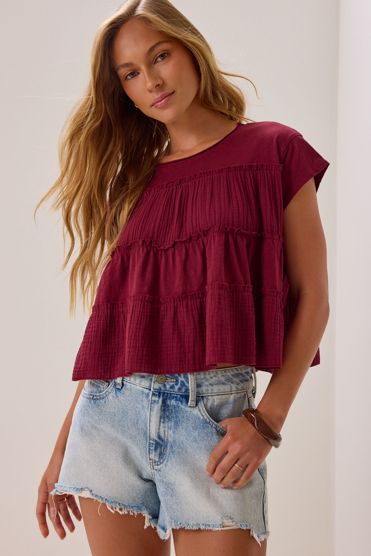Felicity Tiered Babydoll Top