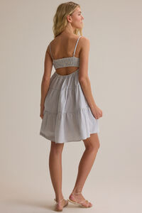 Tana Striped Mini Dress Detail 2 - Altar'd State
