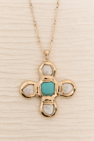 Seaside Grace Cross Necklace - Altar'd State - 