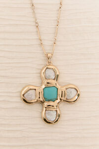 Seaside Grace Cross Necklace Detail 3 - Altar'd State
