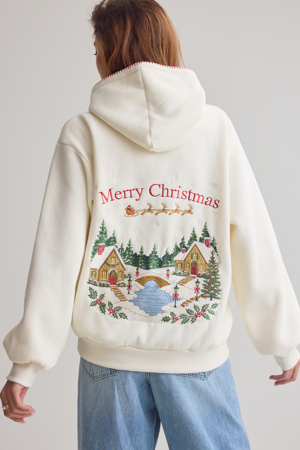 Tis The Season Christmas Hoodie Detail 7 - Altar'd State