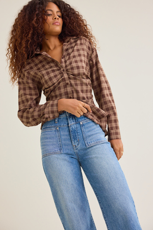 Carlin High Rise Straight Leg Jean - Altar'd State - 