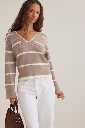 Shae Striped Sweater - Altar'd State