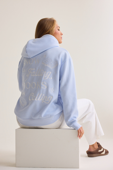 Snow Falling Books Are Calling Hoodie - Altar'd State