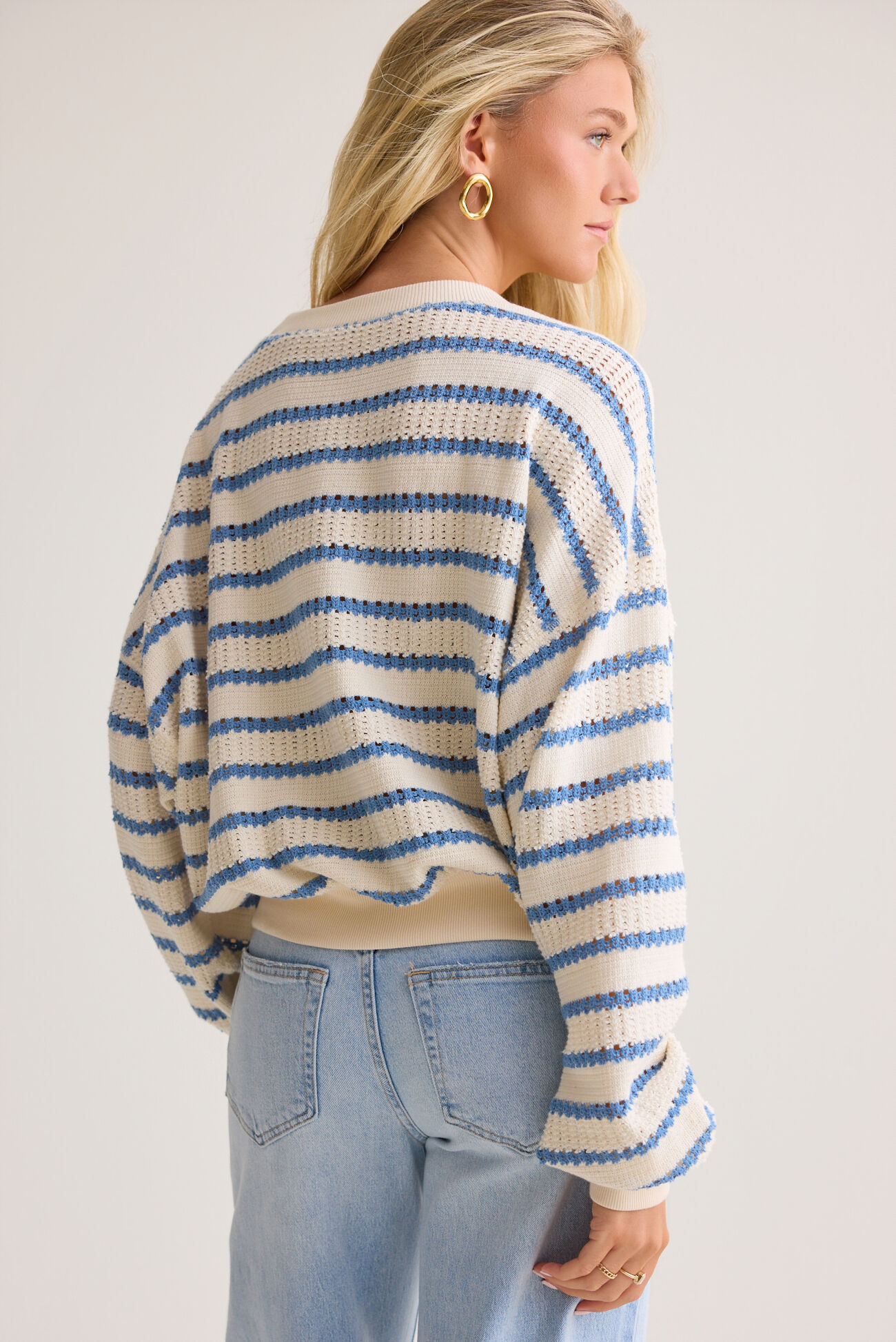 Brooke Textured Striped Top