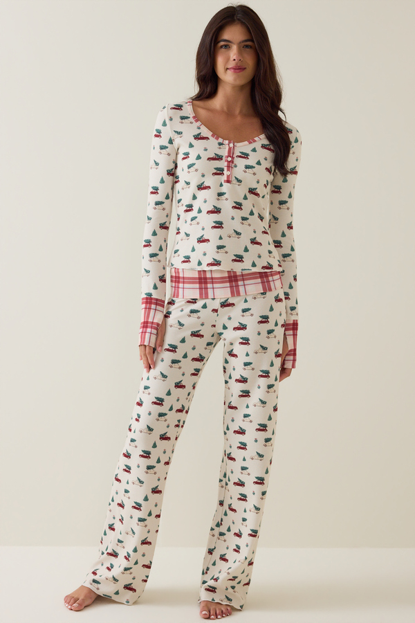 Holly Christmas Car Lounge Pants - Altar'd State