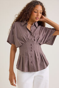 Alexis Stripe Pleated Top - Altar'd State