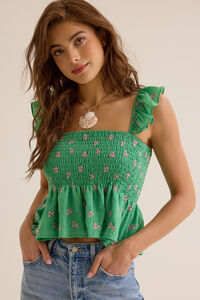 Margot Embroidered Tank Detail 3 - Altar'd State