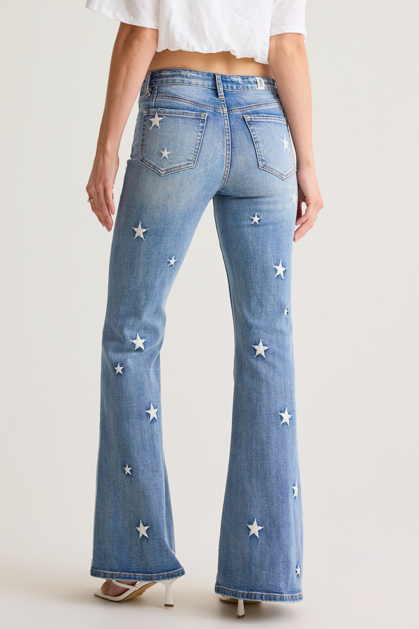 Jessica Star Embroidered Jeans Detail 6 - Altar'd State