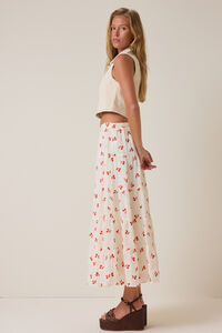 Jackie Embroidered Midi Skirt Detail 3 - Altar'd State