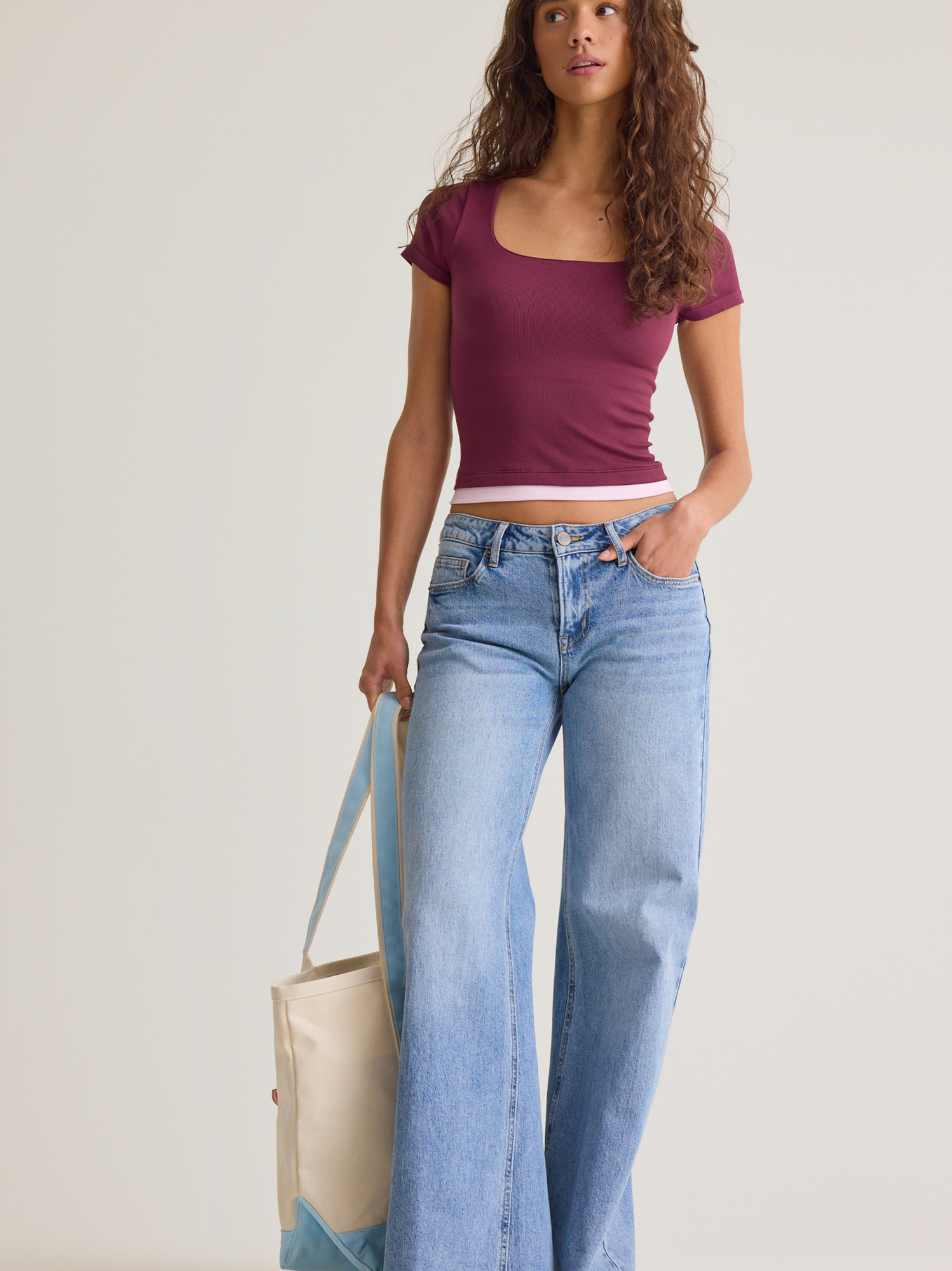 Mckenna Double Layer Cami in Wine & Rose | Altar'd State