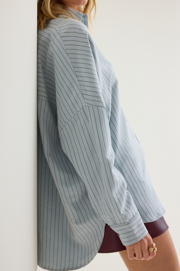 Foster Striped Button Down Detail 5 - Altar'd State