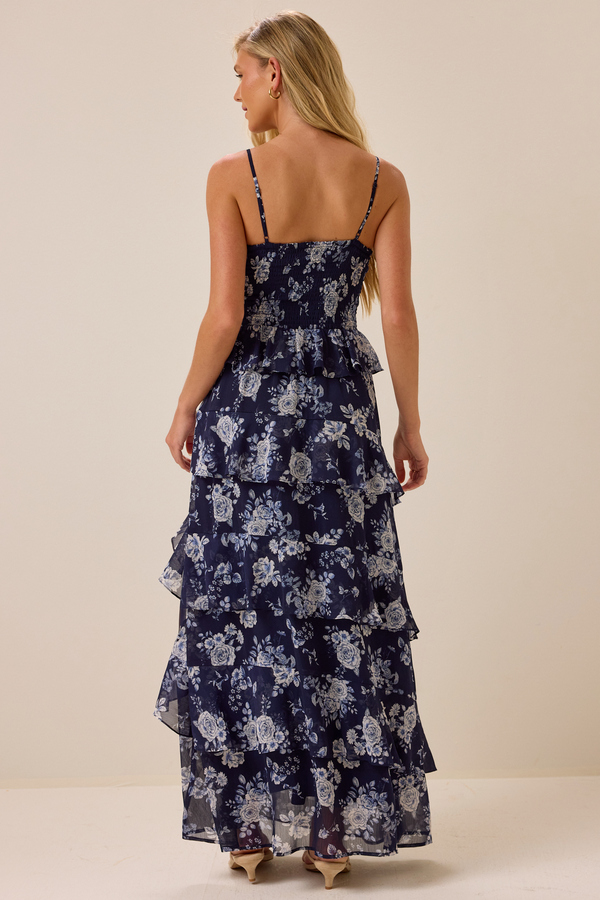 Cali Ruffle Maxi Dress Detail 5 - Altar'd State