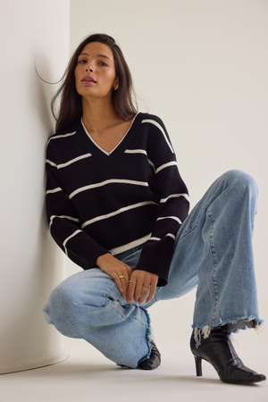 Shae Striped Sweater - Altar'd State