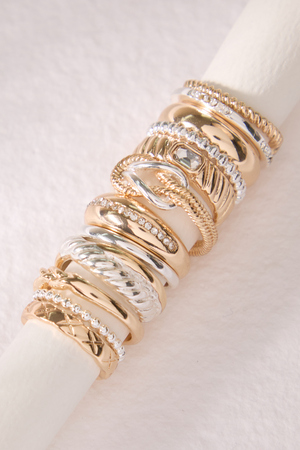 Harlow Mixed Metal Ring Pack - Altar'd State - 