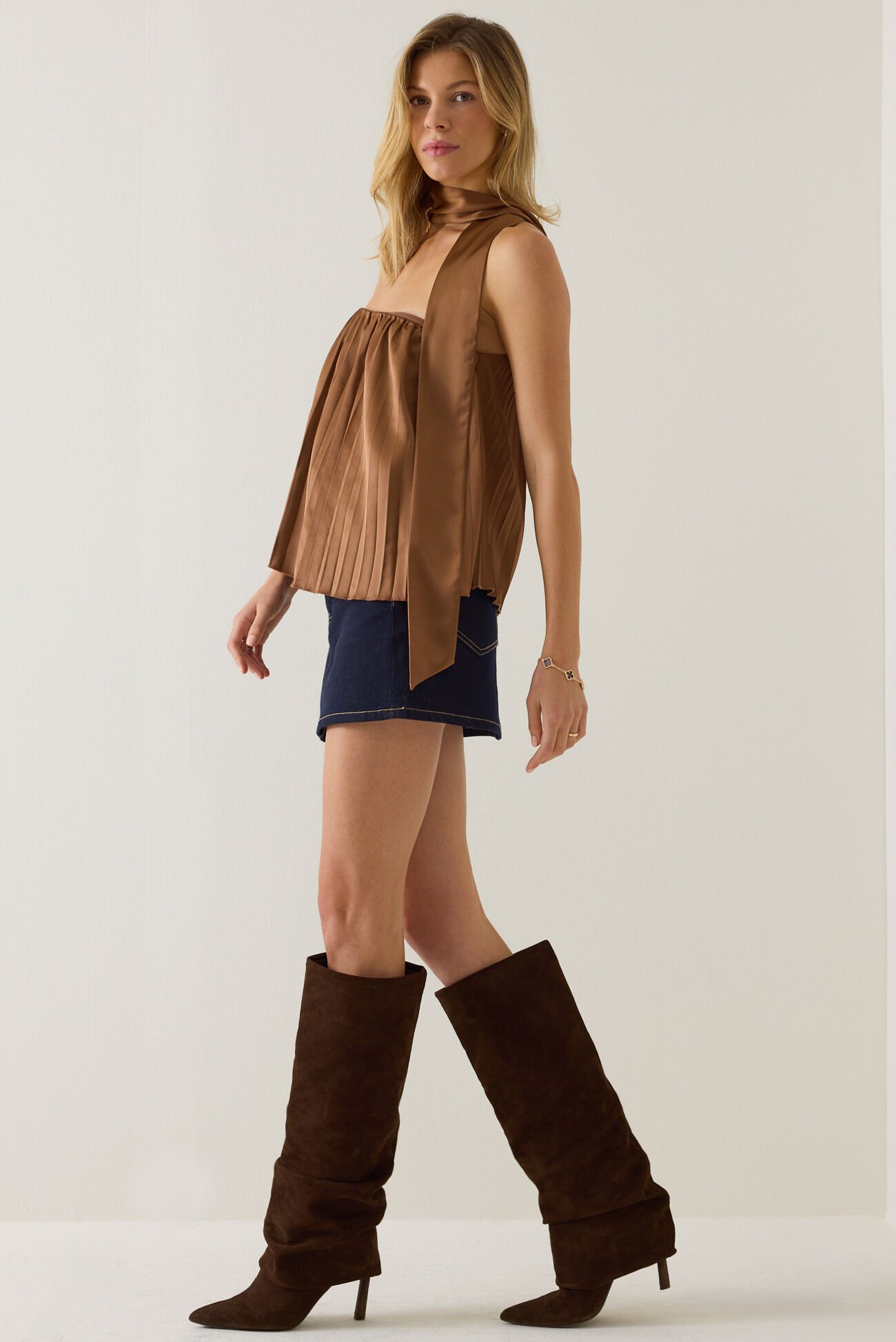 Ellery Halter Tie Blouse
