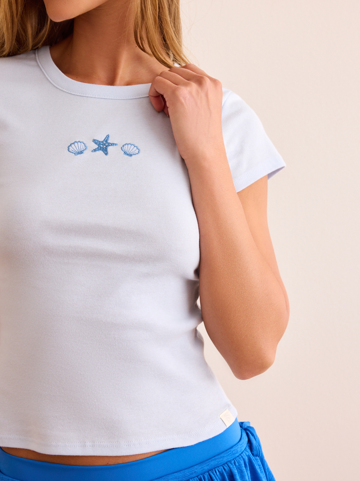Shelly Baby Tee in Blue | AS Revival
