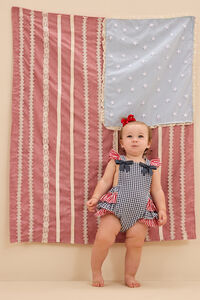Star-Spangled Gingham Ruffle Sunsuit - Altar'd State