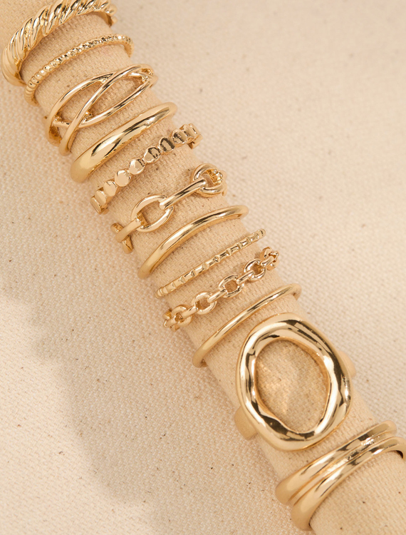 12 Piece Statement Ring Set Detail 1 - Altar'd State