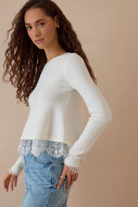 Wrenley Lace Trim Sweater Detail 5 - Altar'd State